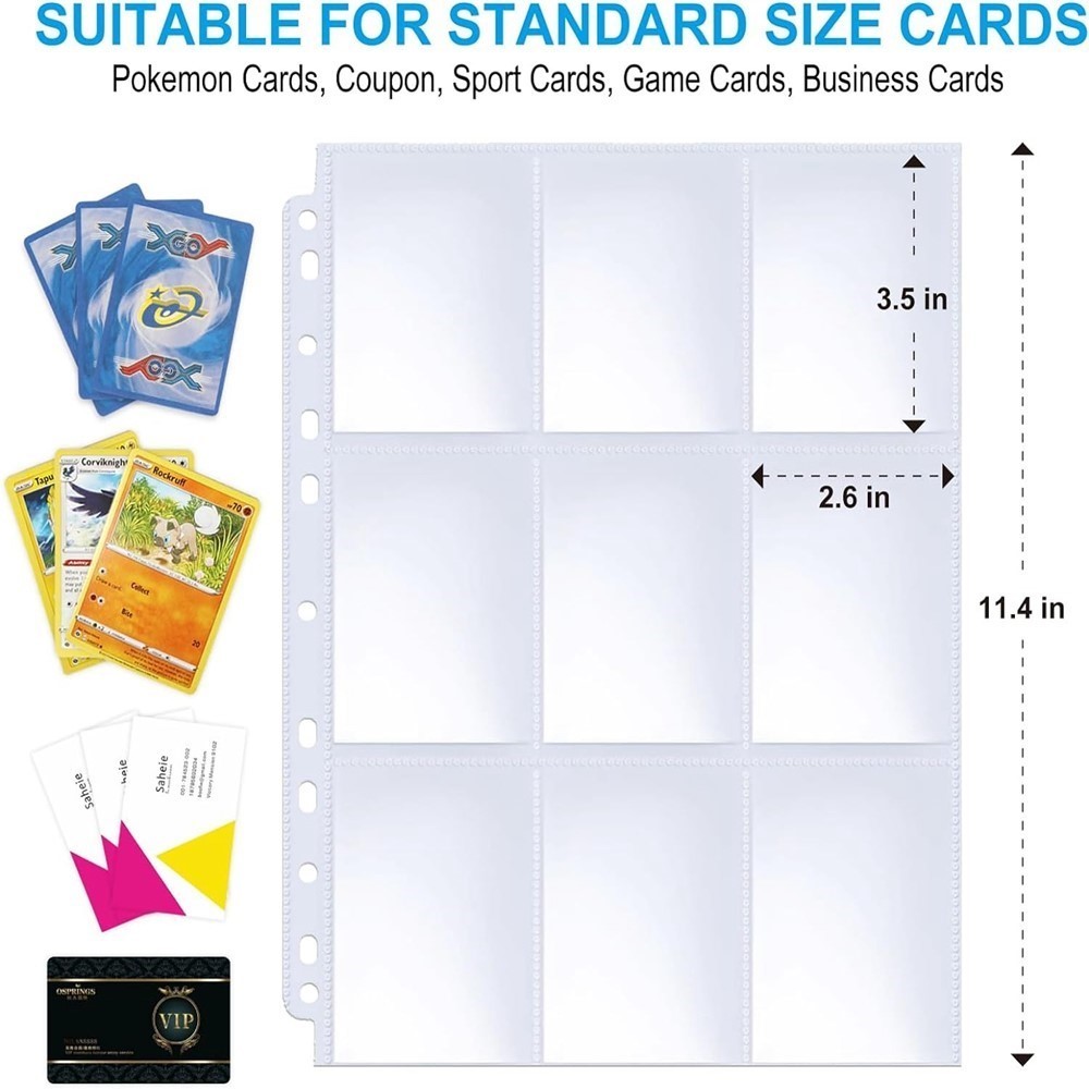 50 Sheets 9 Pocket Single Side - огляд і ціна Pokemon Binder Card