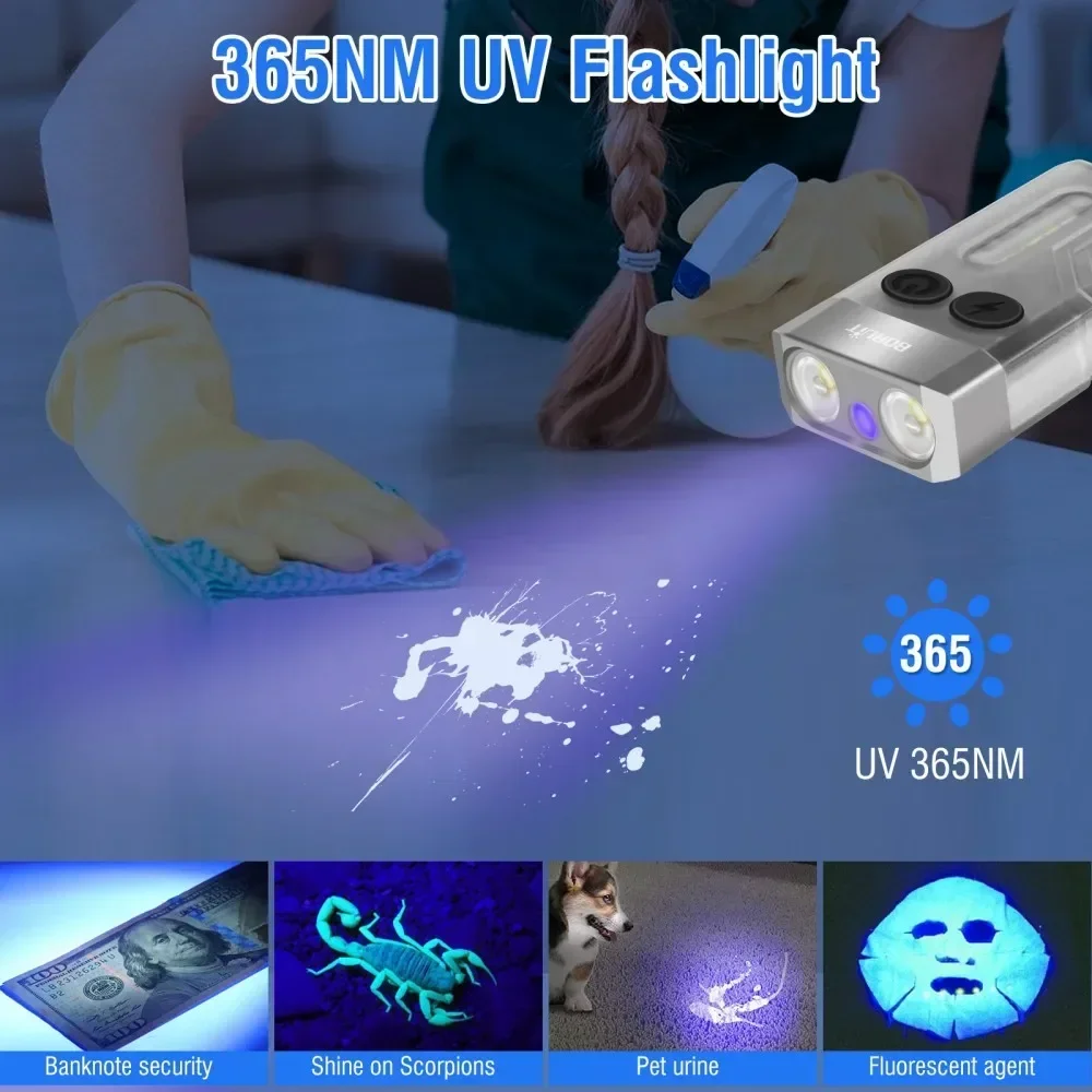 BORUiT V10 Keychain UV LED EDC - огляд і ціна Fidget Cube Original