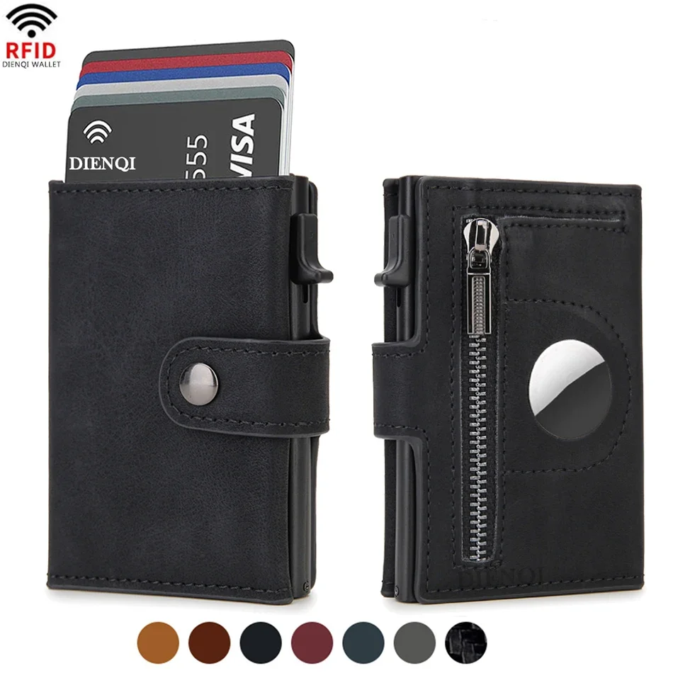 Rfid Leather Airtag Men Wallet - огляд і ціна Card Top Loader